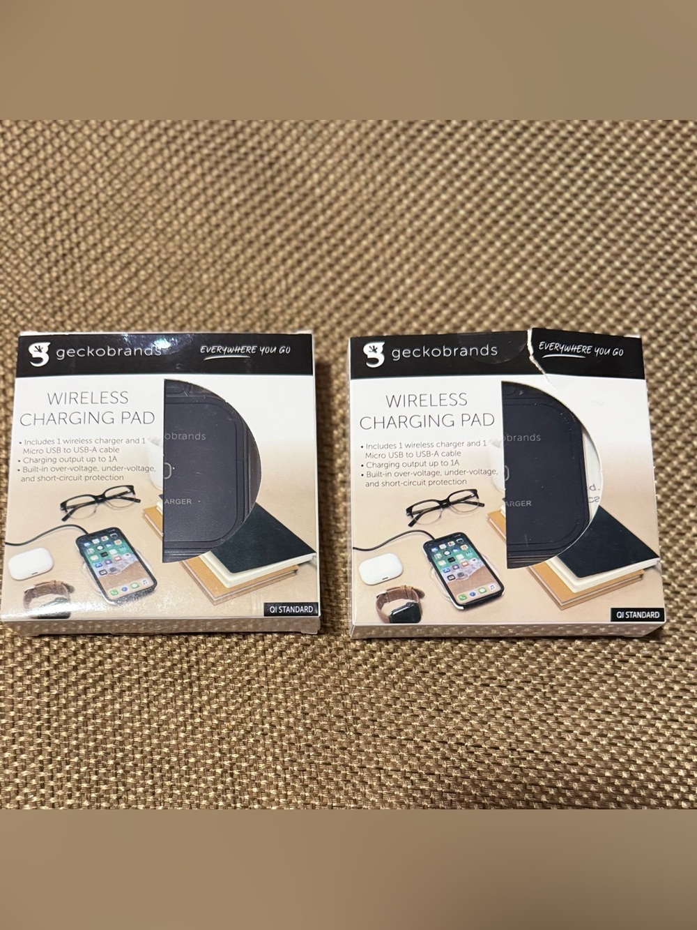 2 Geckobrands Wireless Charging Pad - Black